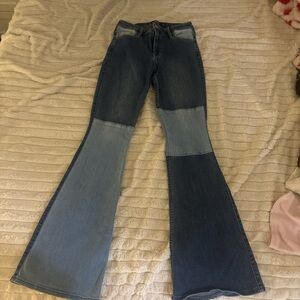 Hollister Two-Tone Flare Jeans